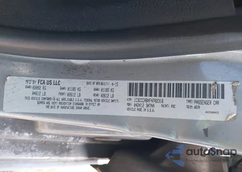 2015 Chrysler 200 Limited из США, поврежденный, VIN 1C3CCCABXFN702316